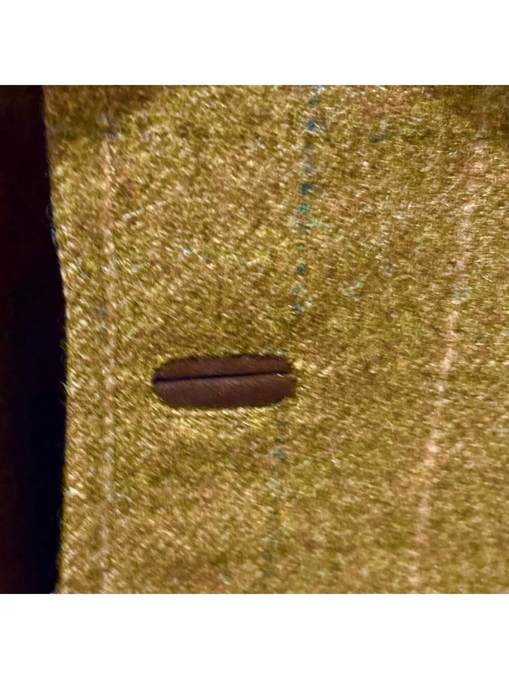 VTG HERMAN PHILLIPS WOOL TAN PLAID ECLECTIC GRANDPA DBL BREASTED TRENCH COAT 40 - Picture 11 of 17